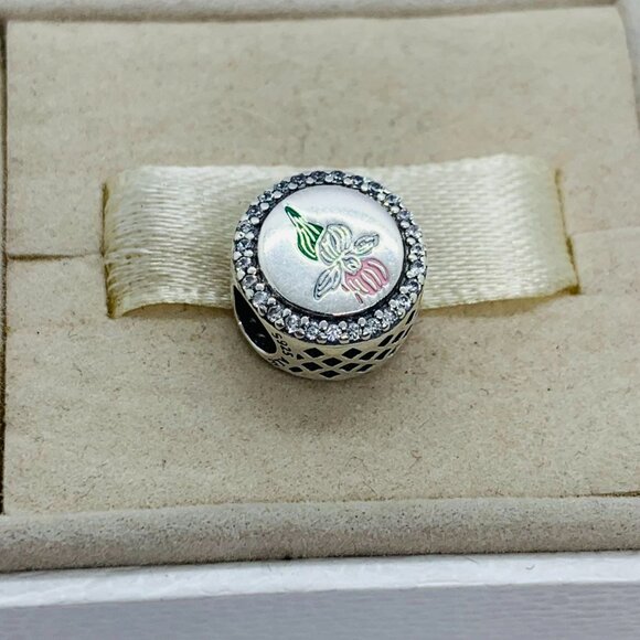 🔥🔥Pandora Minnesota Exclusive Showy Ladies Slipper State Flower Charm - Picture 4 of 7